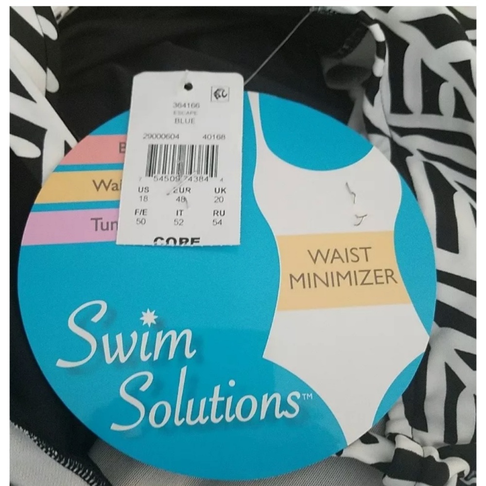 SWIM SOLUTIONS WOMEN'S ONE PIECE WAIST MINIMIZER - Picture 6 of 6